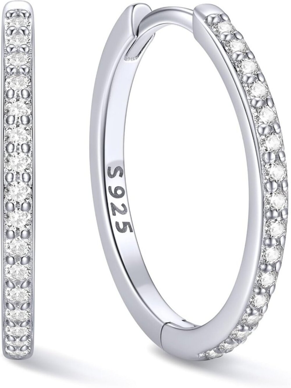 Stylish 925 Sterling Silver Small Hoop Earrings for Women, 6-20MM, Chic Design